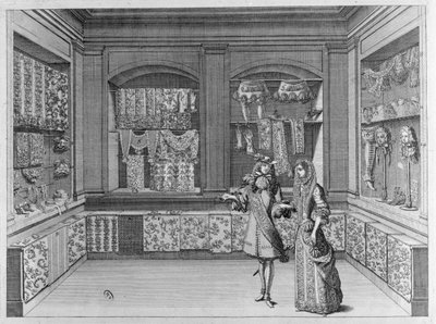 داخل متجر دانتيل ، 1678 بواسطة المدرسة الفرنسية