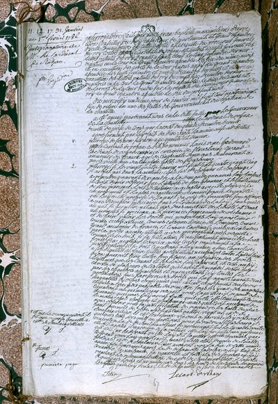 استجواب الكاردينال دي روهان (1734-1803) ، يناير 1786 بواسطة المدرسة الفرنسية