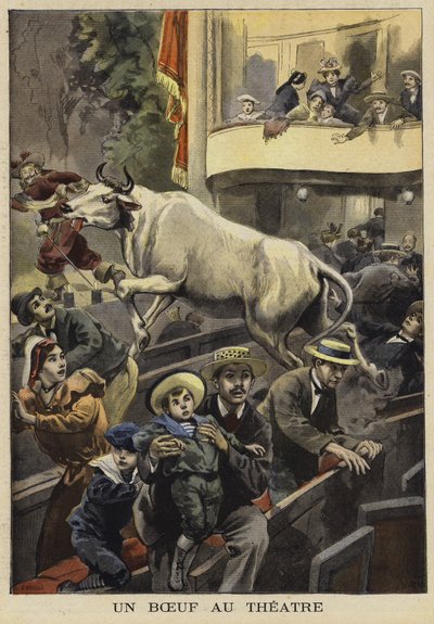 انقطاع عرض مسرحي من قبل بولوك ، Villefranche-de-Lauragais ، فرنسا ، 1897 بواسطة المدرسة الفرنسية
