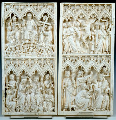 Ivory diptych بواسطة المدرسة الفرنسية