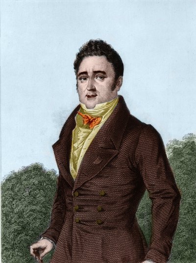 جاك لافيت (1767-1844) ، مصرفي وسياسي فرنسي - نقش في "Histoire de la vie politique et privee de Louis Philippe" بواسطة المدرسة الفرنسية