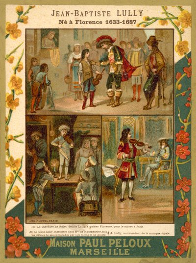 Jean-Baptiste Lully, French musician and composer (chromolitho) بواسطة المدرسة الفرنسية