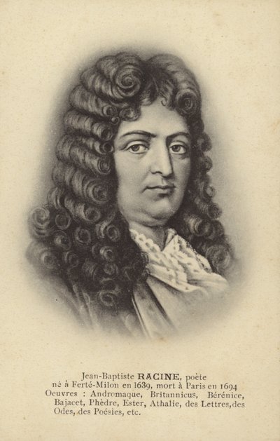 جان راسين (1639-1699)، كاتب مسرحي فرنسي (ليثو) بواسطة المدرسة الفرنسية