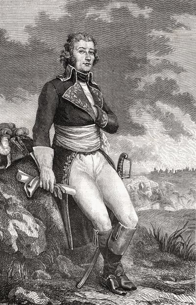 جان فيكتور ماري مورو (1763-1813) من نقش بارمينتييه ، من "تاريخ الثورة الفرنسية" لوي بلانك (1811-1882) 1847-62 بواسطة المدرسة الفرنسية