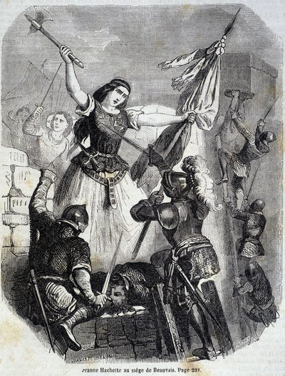 جين هاشيت في Beauvais عام 1472 - في "Histoire de France" بقلم L.-P. Anquetil بواسطة المدرسة الفرنسية