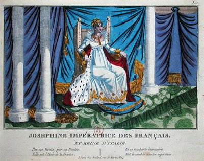 جوزفين (1763-1814) إمبراطورة فرنسا وملكة إيطاليا (لون ليثو) بواسطة المدرسة الفرنسية