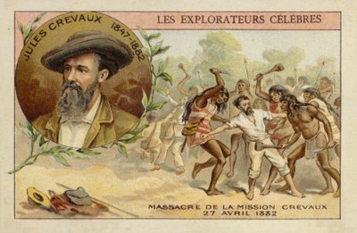جول كريفو (1847-1882) على ضفاف نهر ريو بيلكومايو في الأرجنتين في 27 أبريل 1882 بواسطة المدرسة الفرنسية