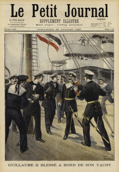 أصيب القيصر الألماني فيلهلم الثاني على متن يخته ، 1897 بواسطة المدرسة الفرنسية