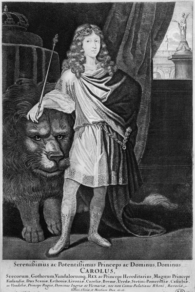 الملك تشارلز الثاني عشر (1682-1718) من السويد ، أواخر القرن السابع عشر بواسطة المدرسة الفرنسية