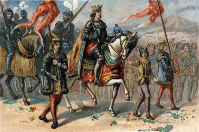 King of France Charles VIII (1470-1498) entered Naples, Italy, February 22 بواسطة المدرسة الفرنسية