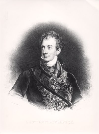 Klemens Wenzel Nepomuk Lothar (1773-1859) أمير مترنيخ-وينيبرغ ، c.1815 بواسطة المدرسة الفرنسية