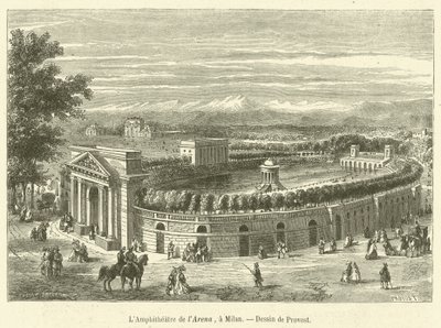 L'Amphitheatre de l'Arena ، ميلانو (نقش) بواسطة المدرسة الفرنسية
