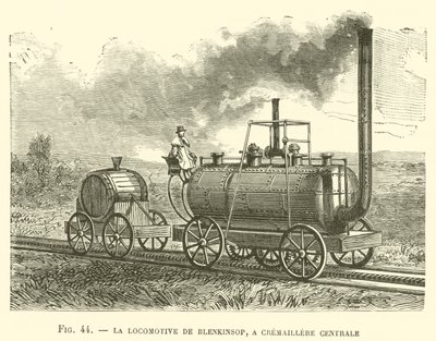 La Locomotive de Blenkinsop ، Cremaillere Centrale (نقش) بواسطة المدرسة الفرنسية