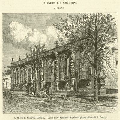 La Maison des Mascarons ، في المكسيك (نقش) بواسطة المدرسة الفرنسية
