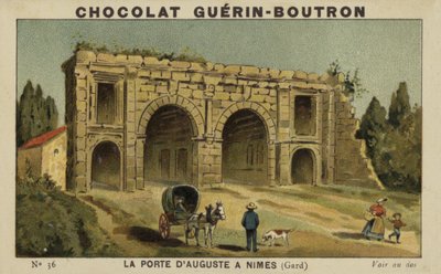 The Porte d&39;Auguste in Nimes، Gard بواسطة المدرسة الفرنسية