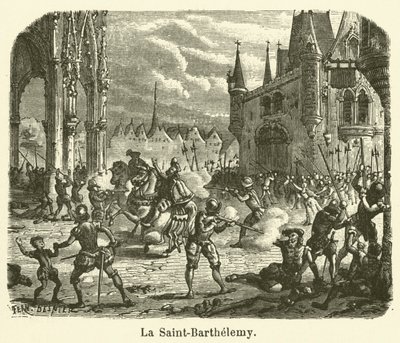 La Saint-Barthelemy (engraving) بواسطة المدرسة الفرنسية