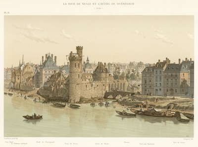 La Tour de Nesle وفندق de Guenegaud ، 1650 بواسطة المدرسة الفرنسية