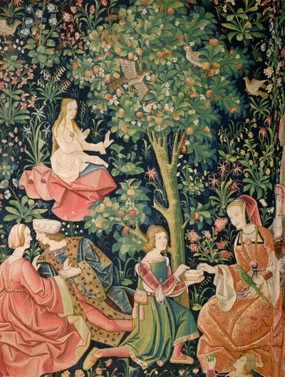 الحياة اللوردية: Scene Galante ، c.1500 بواسطة المدرسة الفرنسية