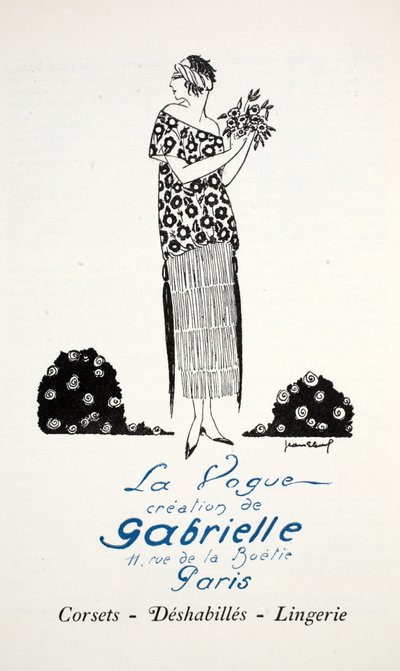 تصميم La Vogue de Gabrielle (استنسل) بواسطة المدرسة الفرنسية