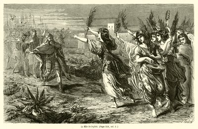 La fille de Jephte (engraving) بواسطة المدرسة الفرنسية
