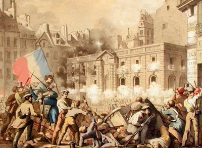 الاستيلاء على Chateau d'Eau - Revolution de 1848 - الاستيلاء على Chateau d'Eau ، Place du Palais-Royal ، في 24 فبراير بواسطة المدرسة الفرنسية