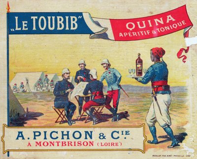 ملصق Le Toubib Aperitif و Tonic Wine ، أواخر القرن التاسع عشر بواسطة المدرسة الفرنسية