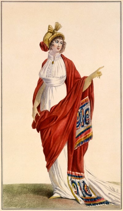 فستان سهرة ستايل جريشي للسيدات ، 1789 بواسطة المدرسة الفرنسية