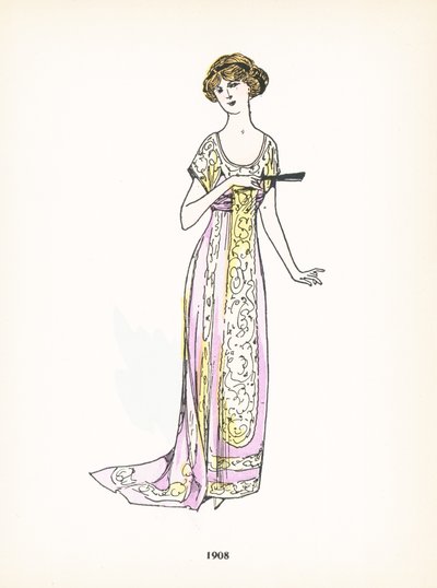 أزياء السيدات 1908 بواسطة المدرسة الفرنسية