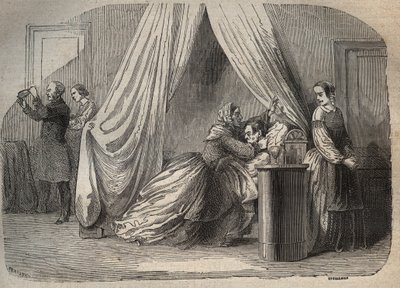 اللحظات الأخيرة لتشارلز لافارج (1811-1840) ، زوج ماري فورتوني كابيل ، ماري لافارج (مدام) (1816-1852) المجرم الفرنسي - نقش في "Causes celebres de tous les People's" بقلم Armand Fouquier (1817-18؟) 1858 -1867 - مجموعة خاصة بواسطة المدرسة الفرنسية