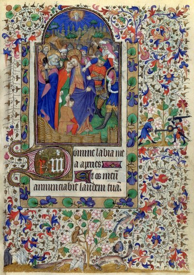 خط العرض 1156 ص .133 قبلة يهوذا ، من ساعات مارغريت دورليانز ، 1426-1438 بواسطة المدرسة الفرنسية