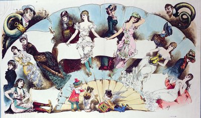 رسومات تخطيطية لمقال عن الملابس الداخلية النسائية ، من La Vie Parisienne ، c.1870 بواسطة المدرسة الفرنسية