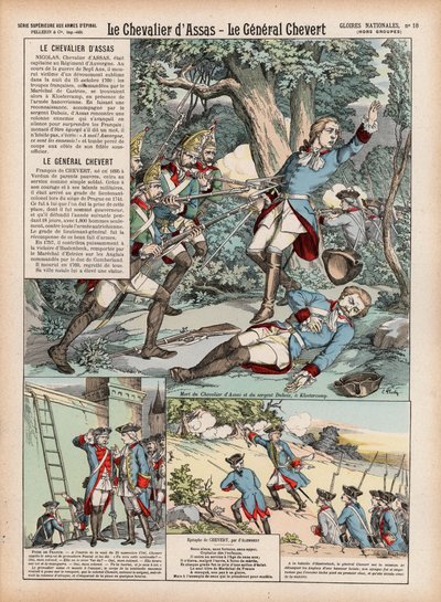 Le Chevalier d'Assas ، Le General Chevert (لون ليثو) بواسطة المدرسة الفرنسية
