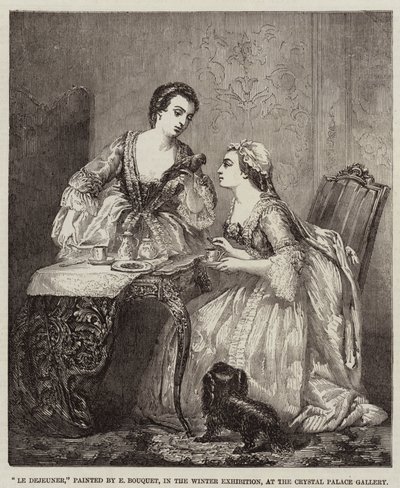 Le Dejeuner (engraving) بواسطة المدرسة الفرنسية