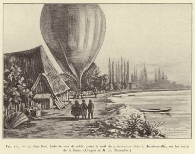 أمضى لو جان بارت ، الصابورة بأكياس الرمل ، ليلة 9 نوفمبر 1870 في Heurteauville ، على ضفاف نهر السين بواسطة المدرسة الفرنسية