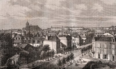 Le Mans - Pays de la Loire - نقش في "فرنسا اللامعة: الجغرافيا والتاريخ والإدارة الإحصائية" بقلم VA Malt-Brown. 1884 بواسطة المدرسة الفرنسية