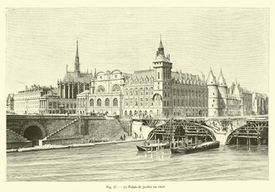 قصر العدل عام 1859 بواسطة المدرسة الفرنسية