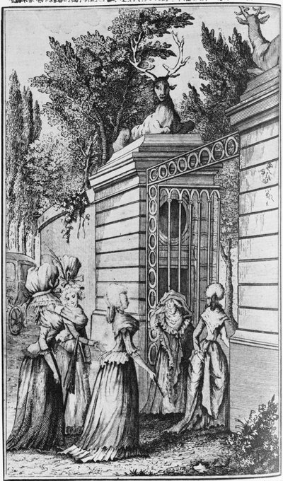 Le Parc aux Cerfs ، بوابة إلى Royal Haven of Louis XV (1710-74) ، بإدارة Madame de Pompadour (1721-64) بواسطة المدرسة الفرنسية