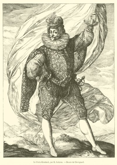 Le Porte-Etendard (engraving) بواسطة المدرسة الفرنسية