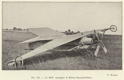 Le REP ، monoplan de Robert Esnault-Pelterie (نقش) بواسطة المدرسة الفرنسية