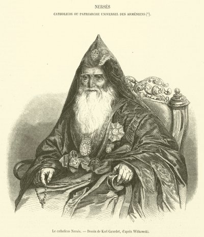 Le catholicos Nerses (engraving) بواسطة المدرسة الفرنسية