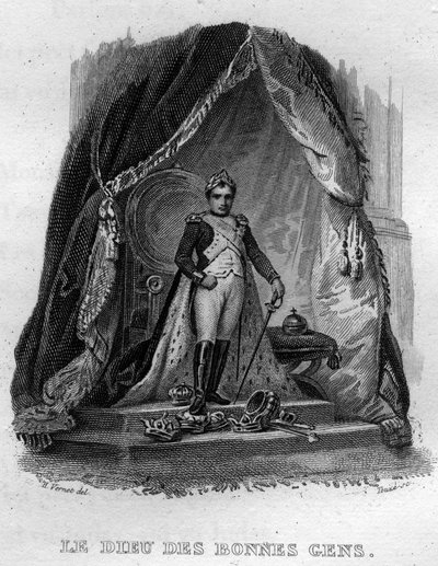 إله الناس الطيبين أغنية برينجر في "Oeuvres Complete" (1834) للشاعر وكاتب الأغاني الفرنسي Pierre Jean de Beranger (1780-1857). بواسطة المدرسة الفرنسية