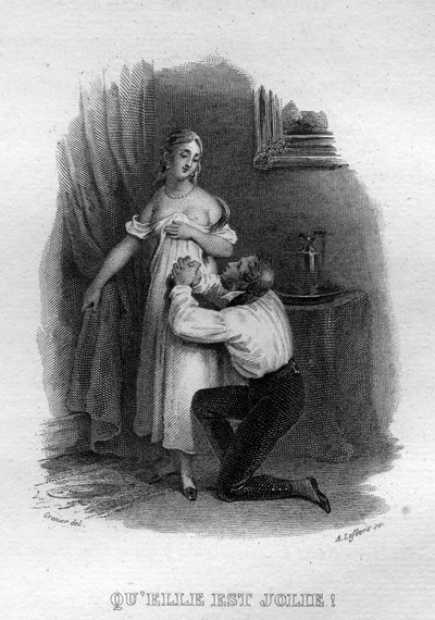 The elle est Jolie Chanson de Beranger في "" Oeuvres Complete "" (1834) من تأليف Pierre Jean de Beranger (1780-1857) ، الشاعر وكاتب الأغاني الفرنسي. بواسطة المدرسة الفرنسية