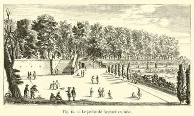 حديقة Regnard في عام 1650 بواسطة المدرسة الفرنسية