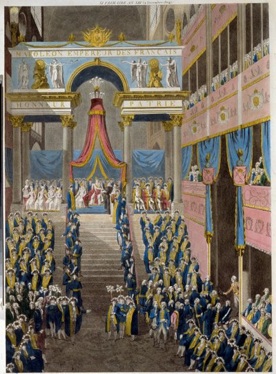 تتويج نابليون (1769-1821) ، 2 ديسمبر 1804. (تتويج نابليون في 2 ديسمبر بواسطة المدرسة الفرنسية