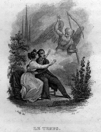 Le temps Chanson de Beranger في "" Oeuvres Completees "(1834) من تأليف Pierre Jean de Beranger (1780-1857) ، شاعر وكاتب أغاني فرنسي. بواسطة المدرسة الفرنسية