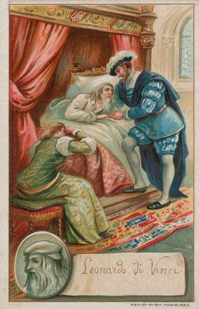 ليوناردو دا فينشي ، فنان وعالم وكاتب من عصر النهضة الإيطالي (1452-1519) بواسطة المدرسة الفرنسية