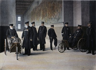 Les Moines Lais: جنود معاقون - في "Album Militaire" - les invalides بواسطة المدرسة الفرنسية
