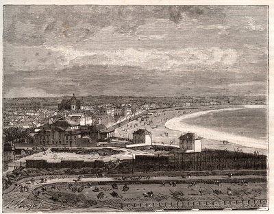 Les Sables d'Olonne (Les Sables d'Olonne) - نقش في "فرنسا اللامعة: الجغرافيا والتاريخ والإدارة الإحصائية" بواسطة VA Malt-Brown. 1884 بواسطة المدرسة الفرنسية