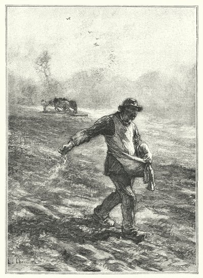 Les Semailles (نقش) بواسطة المدرسة الفرنسية