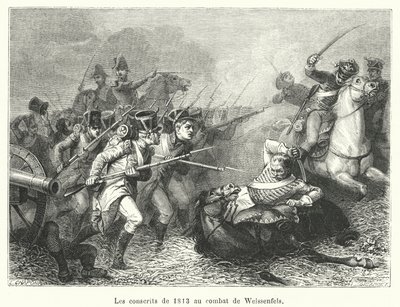 مجندو 1813 في معركة فايسنفيلس (نقش) بواسطة المدرسة الفرنسية